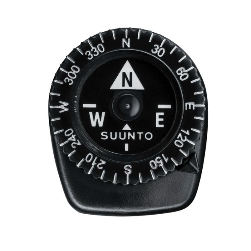 Suunto attachable compasses form a natural part of outdoor gear, freeing up hands and easing the mind.
Fastens to strap, sleeve or map edge
Operable in low light with luminescent markings
Liquid filled jewel bearing compass
Balanced for southern hemisphere
Cardinal directions in luminous prints on card
Direction on rotating bezel in 10 degrees increments
Clips to watch strap, sleeve, strap of backpack, side of map etc.
A fun, supercompact aid for underwater navigation
Suunto limited life
