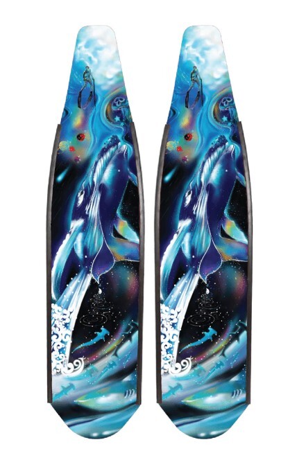 DiveR Freediving Fin Blades - Zoes Whale (Composite)