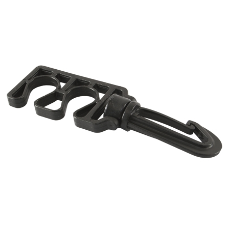 Organise your hoses with the Oceanpro hose clip. Snap clip closure with swivel and two hose connection points. Easily snap in your regulator hoses to keep your dive tangle free. With the intergrated snap clip you can easily stow a torch, gloves or your Occy regulator.