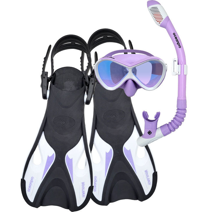 Oceanpro Woolamai Mask Snorkel and Fins Kids Snorkelling Set