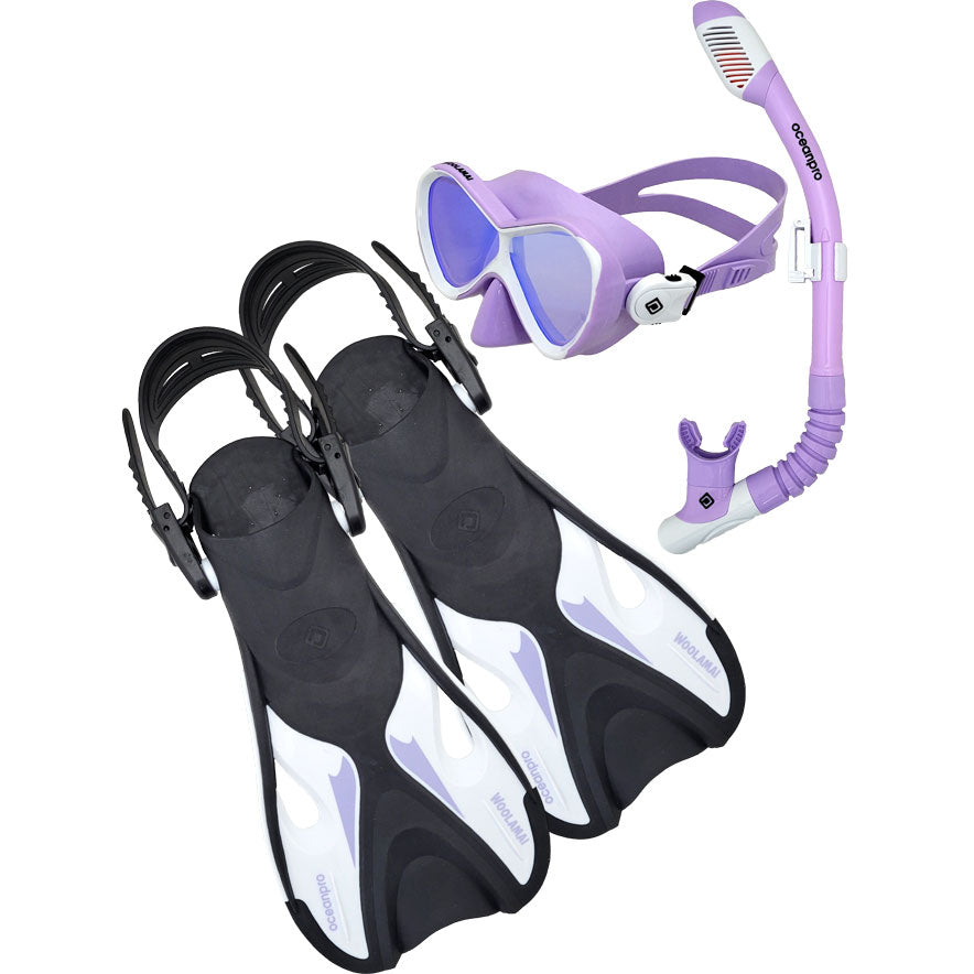 Oceanpro Woolamai Mask Snorkel and Fins Kids Snorkelling Set