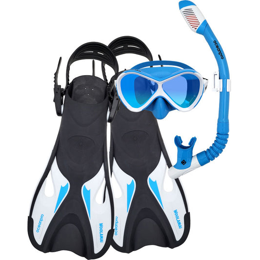 Oceanpro Woolamai Kids Mask Snorkel and Fins Snorkelling Set
