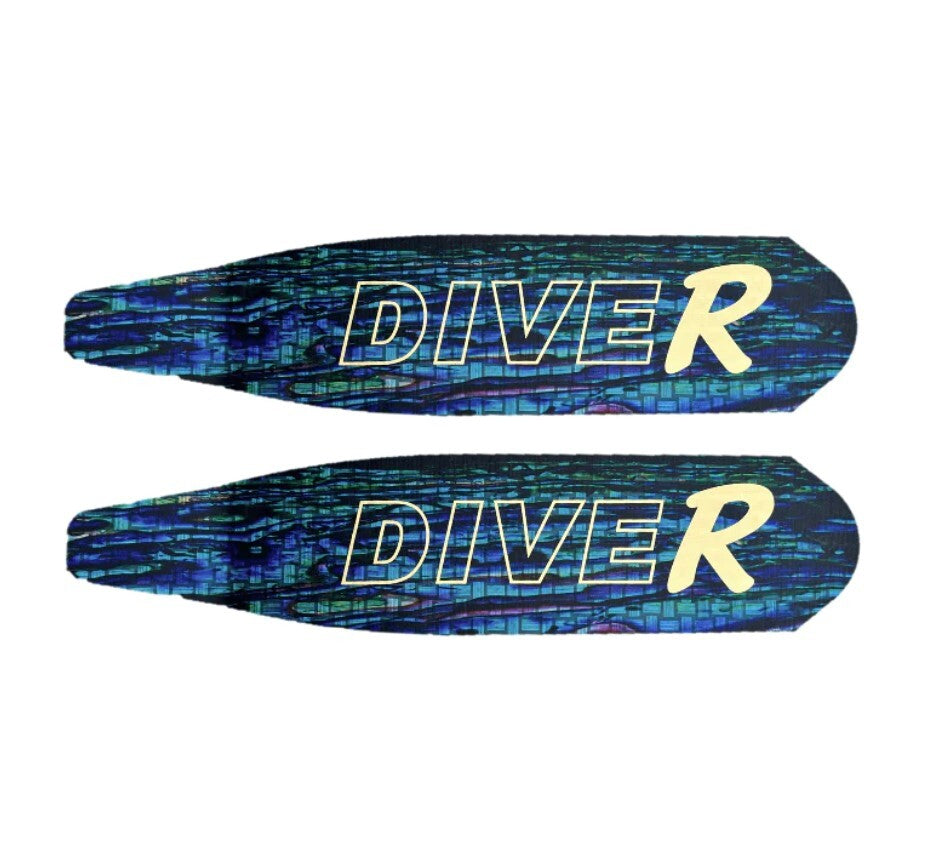 DiveR Freediving Fin Blades - Paua (Composite)